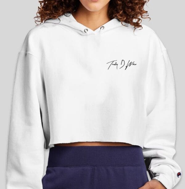 White-colored Ladies signature hoodie